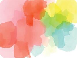 Bright watercolor blobs in red, yellow, green, and blue tones blending together, ideal for cheerful and creative designs. vector