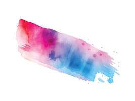 Dynamic watercolor brushstroke with a gradient of pink, purple, and blue tones, ideal for modern, artistic, or creative designs. vector