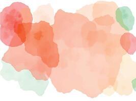 Abstract watercolor composition with overlapping orange, red, and green hues, ideal for creative designs or artistic backgrounds. vector