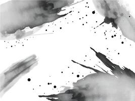 Dynamic Black Watercolor Strokes and Splatters vector