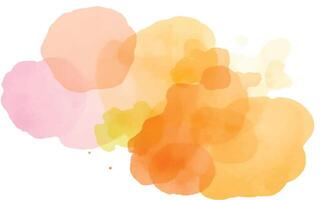 Warm Watercolor Blobs in Orange and Pink vector