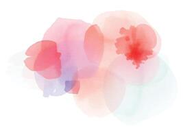 Colorful watercolor composition with overlapping pastel blobs in pink, purple, and red tones, perfect for creative and artistic projects. vector