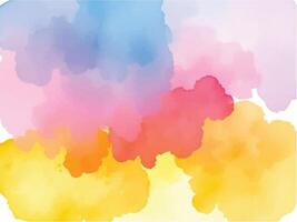 Vivid watercolor composition blending pink, yellow, and orange tones in a soft gradient, ideal for cheerful and artistic designs. vector