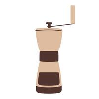 Coffee grinder. Coffee lover item. Simple flat clipart vector