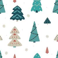 Seamless pattern with Christmas tree vector
