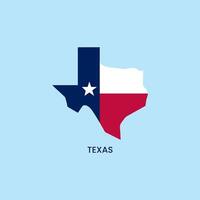 Texas flag map design illustration of Texas states flag inside the map. vector