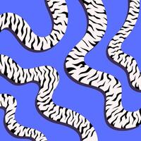 Abstract interaction of black and white stripes a zebra pattern intertwining in a dynamic and harmonious rhythm, creating visual contrast and depth vector