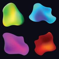 Set Of Colorful Gradient Shape vector