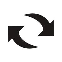 Sync Arrow Minimal Illustration Icon Clip Art Isolated Web Element Cursor vector