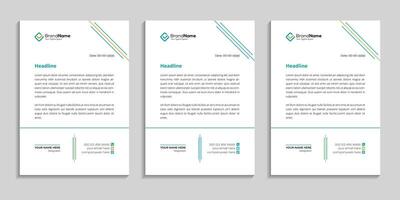 Line art style letterhead design with minimal unique and simple letterhead vector