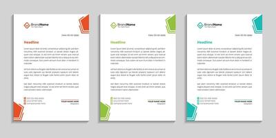 Simple and unique style letterhead design template for company business vector