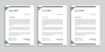 corporate letterhead template design with minimal unique and simple design use for company business vector