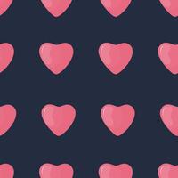 Seamless pattern with hearts on a dark background. Happy Valentine's Day, Romance, Love concept. Perfect for product design, scrapbooking, textile, wrapping paper. EPS 10 vector