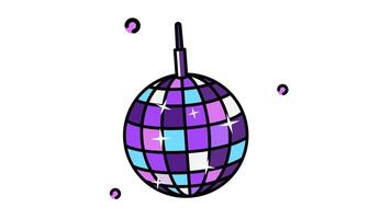 Disco animated icon. Motion graphic animation happy new year themed video