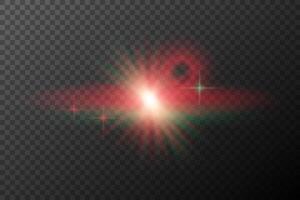 a red light with a starburst effect vector