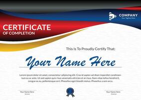 Certificate of Appreciation template, Certificate of achievement, awards diploma. vector