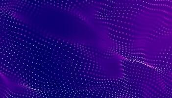 Dark purple gradient background. Big data technology background wave. vector