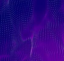 Dark purple gradient background. Big data technology background wave. vector