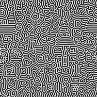 Intricate black and white geometric pattern with abstract organic shapes vector