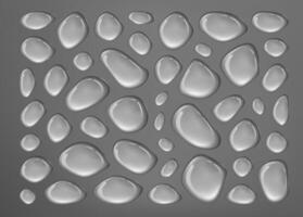 Dense pattern of water droplets on a dark gray background vector