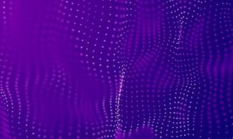 Dark purple gradient background. Big data technology background wave. vector