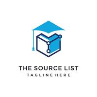 Education Data Source Icon Illustration logo design vector