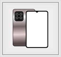 A smartphone with a blank screen on it vector