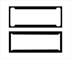 Two blank license plates vector