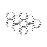 Honeycomb hexagonal geometric pattern. Hand drawn doodle illustration. vector