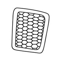 Honeycomb with hexagonal geometric pattern. Hand drawn doodle illustration. vector