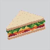 Pixel art illustration Hotdog. Pixelated Sausage Bread. Hotdog Sausage Bun Bread Icon pixelated for the pixel art game and icon for website and game. old school retro vector