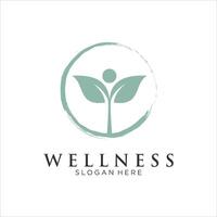 simple abstract logo design of zen with circular brush stroke illustration vector