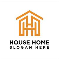 letter hh initial strong logo design template vector