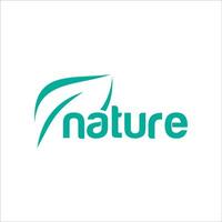 nature leafs text logo vector