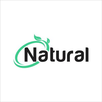 natural leafs text swoosh logo