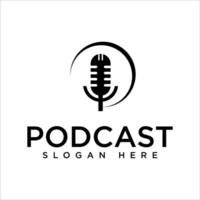 Podcast logo design. podcast icon, logo design vector