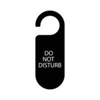 A black door handle with the words do not disturb on it vector