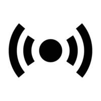A black and white icon of a radio vector