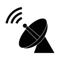 A satellite dish icon on a white background vector