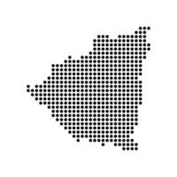 A black dotted map of the country of kenya vector