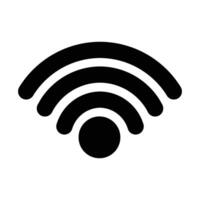 A black and white wifi symbol on a white background vector