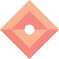 Simple flat style decorative shape vector
