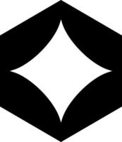 Graphic element in the shape of a hexagon vector