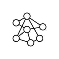 neural network icon design template vector