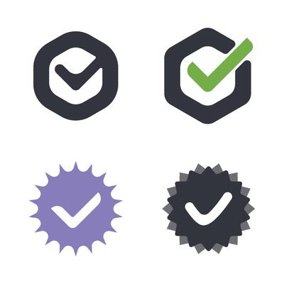 Check Mark Logo Template Icon