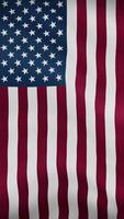 United States of America Waving Flag in Vertical Orientation. Realistic Flag Animation. Seamless Loop Background. video