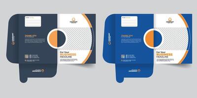 Modern Presentation Folder Design. Company report cover or file folder design, With image Professional creative Luxury corporate presentation Document Folders for your business vector
