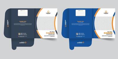 Modern Presentation Folder Design. Company report cover or file folder design, With image Modern folder design, presentation folder template, cover design for folder, Unique real estate File Cases vector