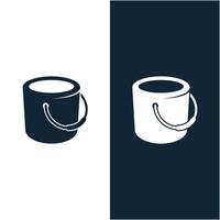 set of bucket logo design vector