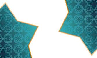 abstract ornamental pattern background in green and gold vector